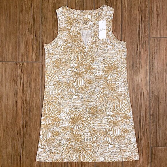 Lilly Pulitzer Dev Dress in Sand Bar/Palm Beach Paradise NWT - Size Large - Picture 6 of 8